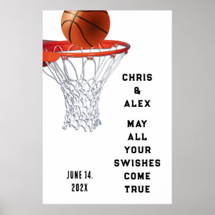 Basketbal Bruid en Bruidegom Poster