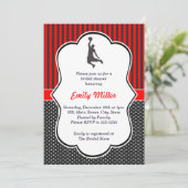 Basketbal Bruids Douche Uitnodiging (Staand voorkant)