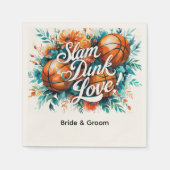 Basketbal bruiloft servet (Voorkant)