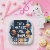 Basketbal bruiloft thema papieren bordje (Feest)