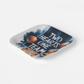 Basketbal bruiloft thema papieren bordje (Gebogen)