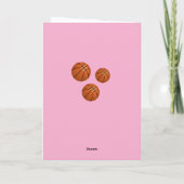 Basketbal Bunting Flags Kids Verjaardag Kaart (Achterkant)