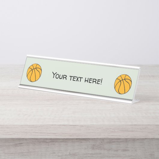 Basketbal Bureau Naambordje (Voorkant)
