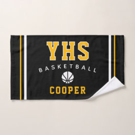 Basketbal cadeau, Aangepaste naam & school, Team c Handdoek