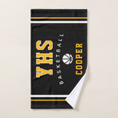 Basketbal cadeau, Aangepaste naam & school, Team c Handdoek (Handdoek)
