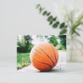 Basketbal cadeau briefkaart (Staand voorkant)