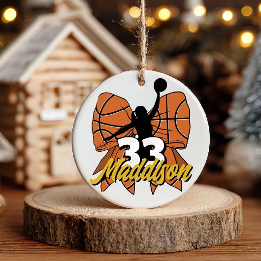 Basketbal Cadeau, Team Cadeau, Speler cadeau, Bask Keramisch Ornament