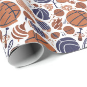 Basketbal cadeaupapier (Rol Hoek)