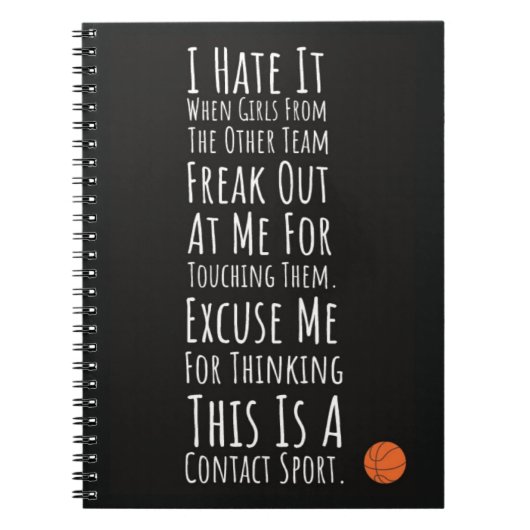 Basketbal Cadeaus Meisjes Speler Vrouwen Voor Haar Notitieboek (Voorkant)
