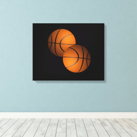 Basketbal Canvas Afdruk (Insitu (Houten vloer))