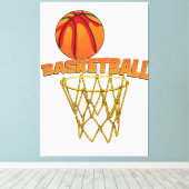 Basketbal Canvas Afdruk (Insitu (Houten vloer))