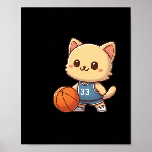 Basketbal Cat Ba Poster (Voorkant)