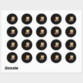 Basketbal Cat Ba Ronde Sticker (Vel)