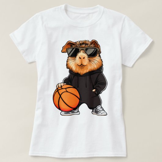 Basketbal cavia t-shirt (Design voorkant)
