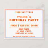 Basketbal Chalkboard 1e Verjaardag Foto Uitnodiging Briefkaart (Achterkant)