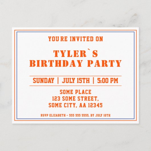 Basketbal Chalkboard 1e Verjaardag Foto Uitnodiging Briefkaart (Achterkant)