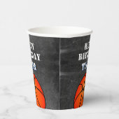 Basketbal Chalkboard Foto Verjaardag Papieren Bekers (Rechts)