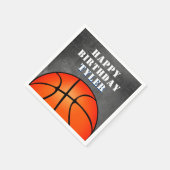 Basketbal Chalkboard Foto Verjaardag Servet (Hoek)