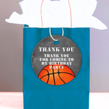 Basketbal Chalkboard Verjaardag Dank u