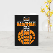 Basketbal Christelijk Kruis  Kaart (Gele Bloem)