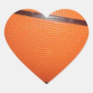 Basketbal close-up huid hart sticker