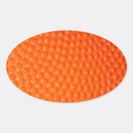 Basketbal close-up huid ovale sticker (Voorkant)