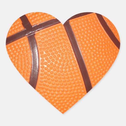 Basketbal Close-Up Textuur Huid Hart Sticker (Voorkant)