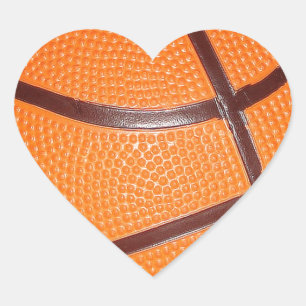 Basketbal Close-Up Textuur Huid Hart Sticker