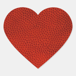 Basketbal Close-Up Textuur Huid Hart Sticker