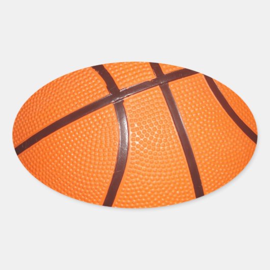 Basketbal Close-Up Textuur Huid Ovale Sticker (Voorkant)