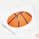 Basketbal Close-Up Textuur Huid Ovale Sticker (Envelop)