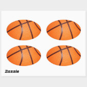 Basketbal Close-Up Textuur Huid Ovale Sticker (Vel)