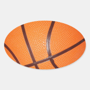Basketbal Close-Up Textuur Huid Ovale Sticker