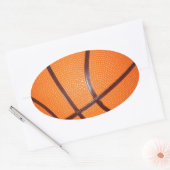 Basketbal Close-Up Textuur Huid Ovale Sticker (Envelop)