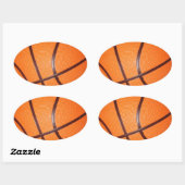 Basketbal Close-Up Textuur Huid Ovale Sticker (Vel)