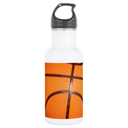 Basketbal Close-Up Textuur Huid Waterfles (Voorkant)