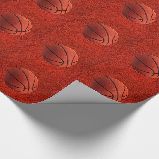 Basketbal Close-Up Textuur Huid Wrapping Papier (Hoek)