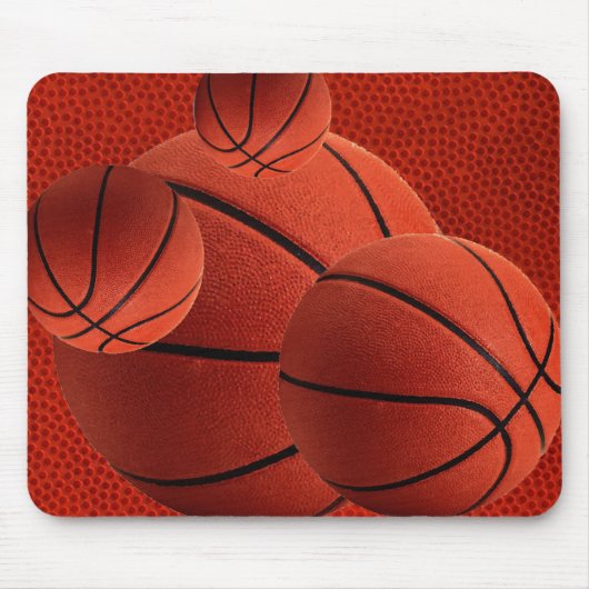 Basketbal Close-Up Textuur Huidmousepad Muismat (Voorkant)