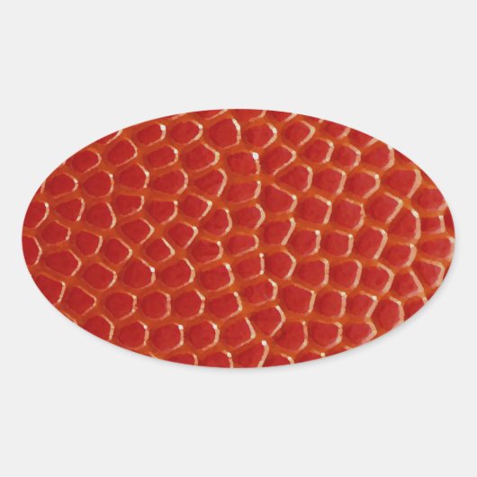Basketbal Close-up Textuur Ovale Sticker (Voorkant)