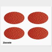 Basketbal Close-up Textuur Ovale Sticker (Vel)