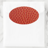 Basketbal Close-up Textuur Ovale Sticker (Tas)