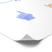 Basketbal Clothesline Baby shower Welkomstbord Poster (Hoek)