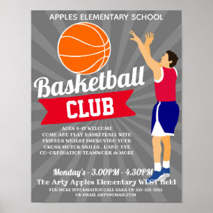 basketbal clubtoernooi poster