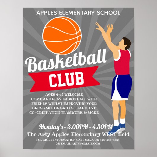 basketbal clubtoernooi poster (Voorkant)