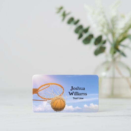 Basketbal Coach Agent Visitekaartje (Staand voorkant)