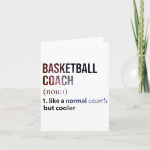 Basketbal coach als een normale coach, maar koeler kaart