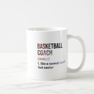 Basketbal coach als een normale coach, maar koeler koffiemok