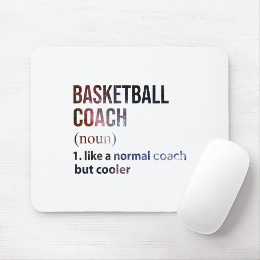 Basketbal coach als een normale coach, maar koeler muismat (Met muis)