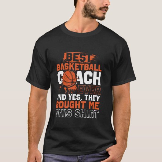 Basketbal coach beste basketbal coach ooit t-shirt (Voorkant)