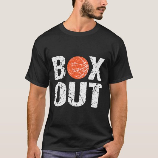 Basketbal Coach Box Out Gezegde Novelty Gift T-shirt (Voorkant)